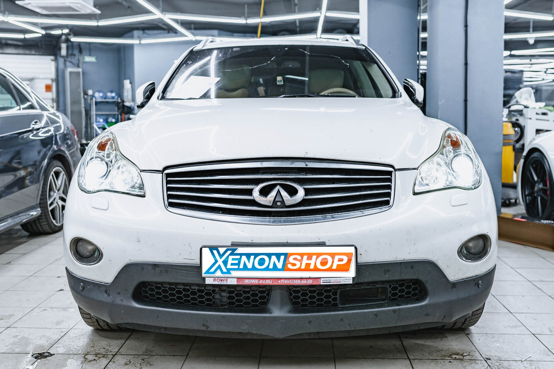 Итоговая светотеневая граница, свет фар с новыми линзами и вид авто после работы.